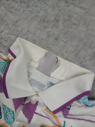 Polo Lotto Vintage Grafica 90s Bianco