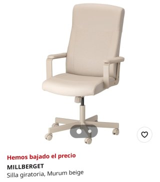 Silla de oficina MILLBERGET Ikea beige