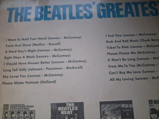The Beatles Greatest Hits Vinilo EMI Odeon