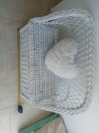 Sillón infantil mimbre blanco