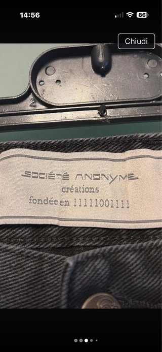 Jeans Societe Anonyme Uomo Taglia XS