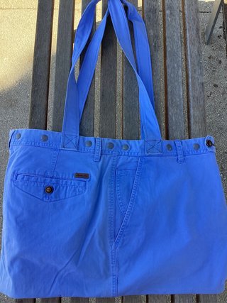Bolso de tela vaquera hecho a mano