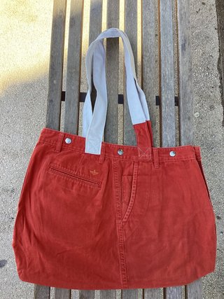 Bolso de tela vaquera hecho a mano