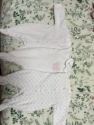 Pack 3 Pijamas Bebé Niña Rosas