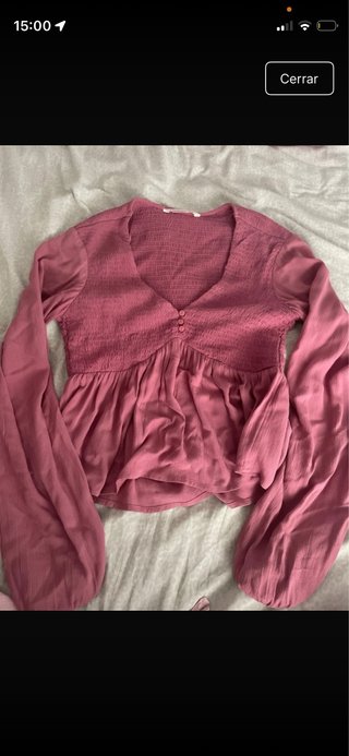 Blusa Stradivarius rosa manga larga