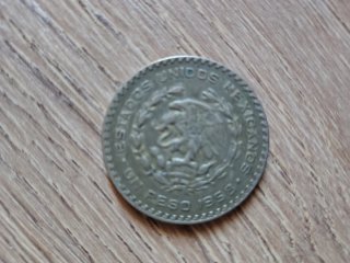 Moneda Un Peso Mexicano 1958