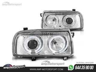 FAROS DELANTEROS OJOS DE ANGEL PARA VOLKSWAGEN VENTO