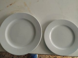 Platos de Porcelana Blancos (50 cents la unidad)