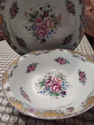 Limoges Piatto da portata floreale