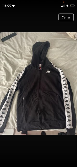 Sudadera Kappa Negra con Logo