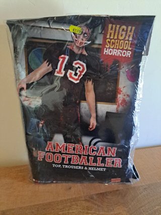 Disfraz Halloween American Footballer Zombie Talla