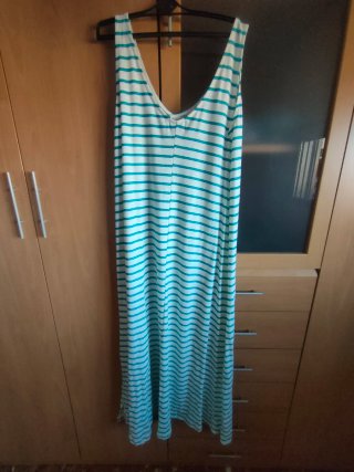 Vestido playero tirantes rayas verdes