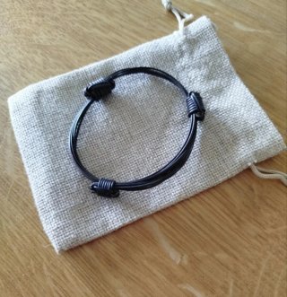 Pulsera pelo elefante negra