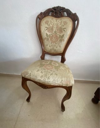 Mesa redonda madera con 4 sillas extendible