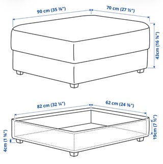 Reposapiés KIVIK Ikea con almacenaje