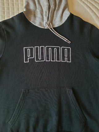 Sudadera Puma Hombre Negra y Gris