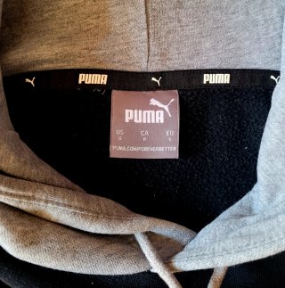 Sudadera Puma Hombre Negra y Gris