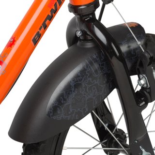 Bicicleta niños 14 pulgadas Btwin 500 Robot naranja  3-4,5