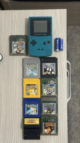 Consola Game Boy Color Turquesa + 9 Juegos