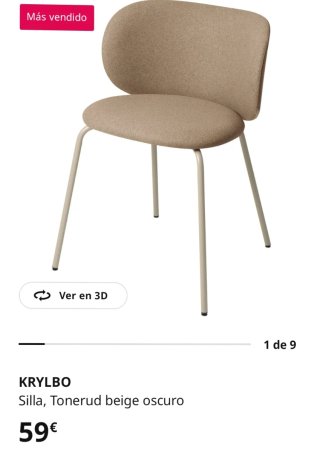 2 Sillas Ikea Krylbo Tonerud Beige Oscuro