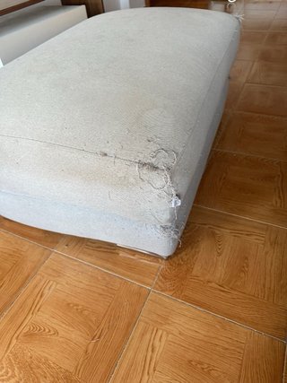 Sofá grande tela gris y beige