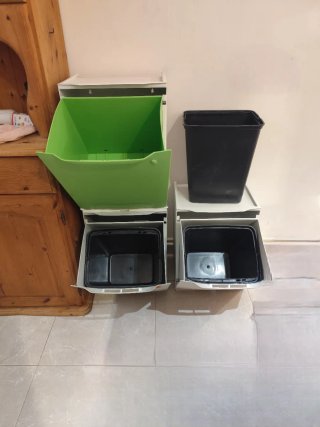 Cubo reciclaje apilable +cubo interior extraíble