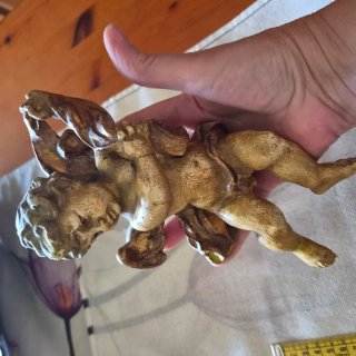 Querubín antiguo policromado para pared