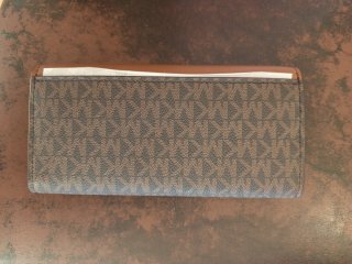 Portafoglio Michael Kors marrone con logo MK