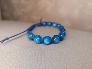 Bracciale Shamballa Apatite Naturale 8mm