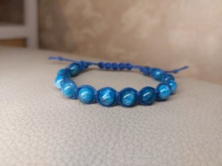 Bracciale Shamballa Apatite Naturale 8mm
