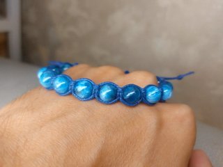 Bracciale Shamballa Apatite Naturale 8mm