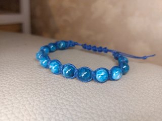 Bracciale Shamballa Apatite Naturale 8mm