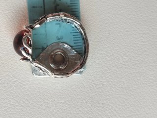 Anello vintage Ambra arancio stile gotico/fantasy
