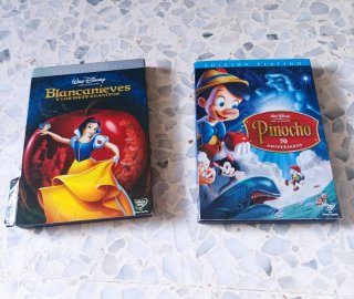 2 DVDs Disney Clásicos: Blancanieves y Pinocho