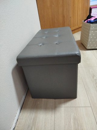Baúl de polipiel gris