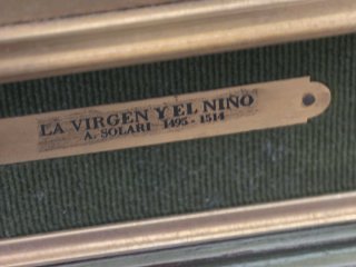 Cuadro Decorativo Metal Virgen con Niño