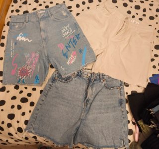 Pantalones Cortos Vaqueros Bershka y Stradivarius