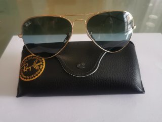 Occhiali da sole Ray-Ban Aviator oro blu