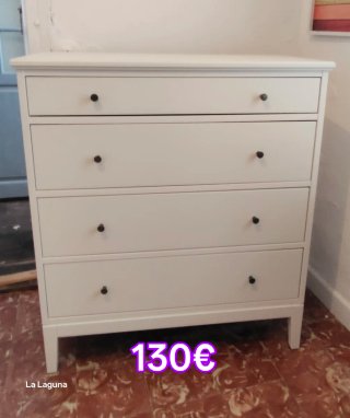 Cómoda 4 cajones IKEA IDANÄS blanca