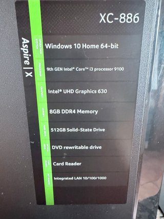Computer desktop Acer Aspire XC-886
