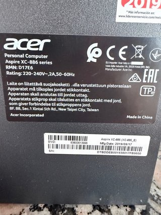 Computer desktop Acer Aspire XC-886