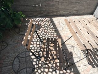 Mesa y 2 Sillas Exterior Plegables