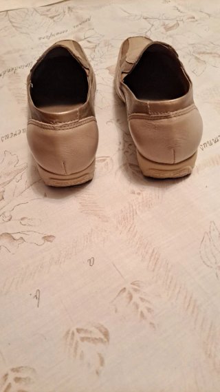 Zapatos Pitillos señora beige y dorado