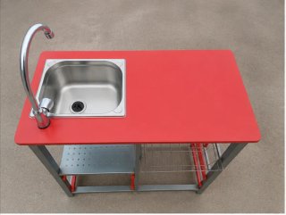 Mueble Fregadero Cocina Metal y Madera