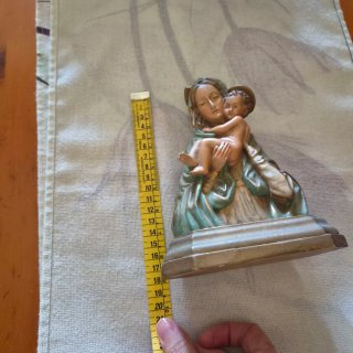 Virgen con Niño antigua policromada