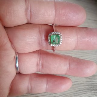 Anello Argento 925 con Smeraldo