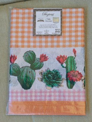 Tovaglia Preziosa con cactus e fiori da 12 persone