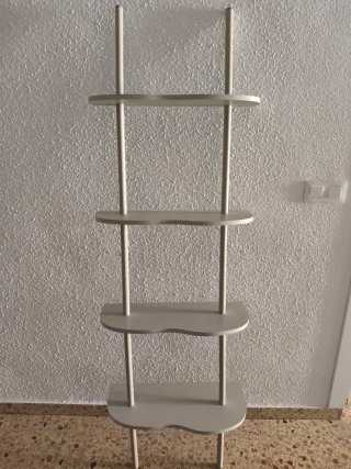 Estantería Escalera Gris Metálica
