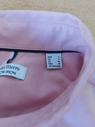Camisa Pedro del Hierro rosa manga corta