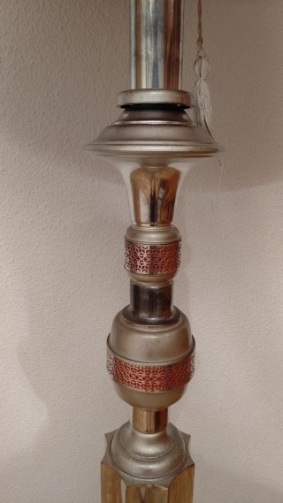 Lámpara de pie vintage tela y metal